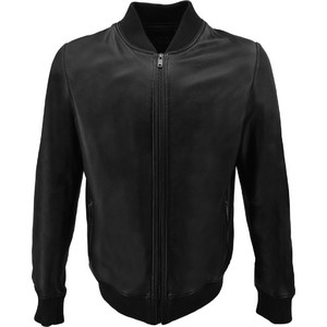 Leather 100 Ανδρικό Μπουφάν Χειμωνιάτικο Δερματίνη Μαύρο 08-M-DANIEL