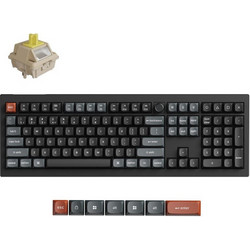 Keychron V6 Ultra 8K Ασύρματο Μηχανικό Gaming Πληκτρολόγιο με Keychron Silk POM Banana Διακόπτες RGB Black