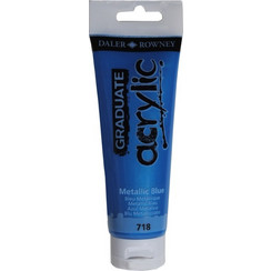 Daler-Rowney Graduate 718 Metallic Blue Ακρυλικό Χρώμα Ζωγραφικής 120ml