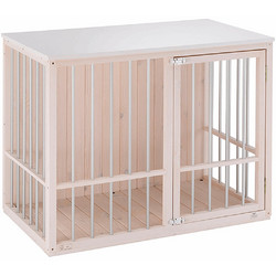 Ferplast Dog Fort Ξύλινο Κλουβί Σκύλου Crate Έπιπλο Μεγάλο Εσωτερικού Χώρου Μπεζ 100.5x59x82.5cm