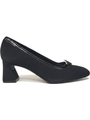 Iris Violeta Γόβες Suede με Χοντρό Χαμηλό Τακούνι Μαύρες