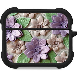 Sonique 3D Flower Series Θήκη Σιλικόνης για Apple AirPods Pro 1 / 2 Βιολετί