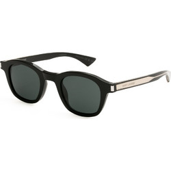 Saint Laurent SL880 001 Ανδρικά Γυαλιά Ηλίου Τετράγωνα Κοκάλινα Μαύρα με Μαύρο Φακό