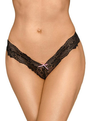 Penthouse Dangerous Darling Γυναικείο Sexy String με Δαντέλα Μαύρο 4061504016917