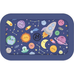 24Bottles Space Friends Ανοξείδωτο Παιδικό Δοχείο Φαγητού Πολύχρωμο 700ml