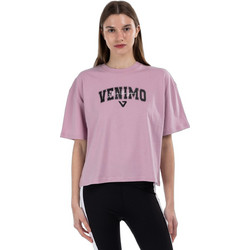 Venimo Γυναικείο Αθλητικό T-Shirt Ροζ 126WCR-768-0V7