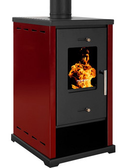 Prometey Eko 3 Bordeaux Ξυλόσομπα Αερόθερμη 8.5kW