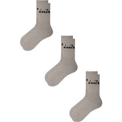 Diadora Βαμβακερές Ανδρικές Κάλτσες Ψηλές Γκρι 3Pack D9055
