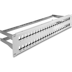 DeLOCK 66879 Patch Panel Keystone Rack 2U 19" 48 Θυρών