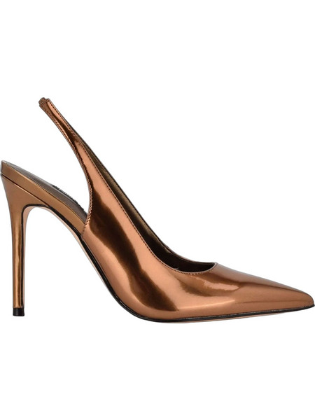 Nine West FEATHER3 Γόβες Slingback Λουστρίνι με Τακούνι Στιλέτο Μπρονζέ FEATHER3-75-750