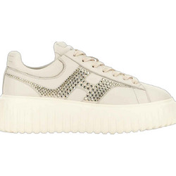 Hogan H-Stripes Γυναικεία Sneakers Flatforms Μπεζ HXW6450FO60N4O0YBB