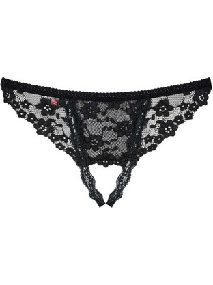 Obsessive Γυναικείο Sexy String Αυτοκινήτου με Δαντέλα Μαύρο 5901688223963