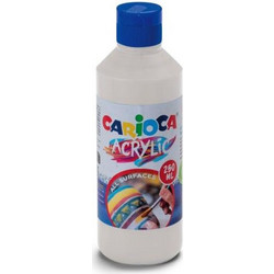 Carioca White Ακρυλικό Χρώμα Ζωγραφικής 250ml