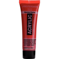 Royal Talens Amsterdam 317 Transparent Red Medium Ακρυλικό Χρώμα Ζωγραφικής 20ml
