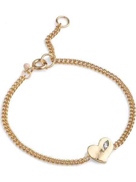 Enamel Copenhagen Rosalie Clear Γυναικείο Βραχιόλι Αλυσίδα με Καρδιά Xρυσό B90GM