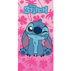 Dimcol Lilo & Stitch 189 Παιδική Πετσέτα Θαλάσσης Microfiber Φούξια 70x140cm