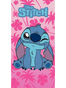 Dimcol Lilo & Stitch 189 Παιδική Πετσέτα Θαλάσσης Microfiber Φούξια 70x140cm