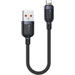 Yesido CA131L Braided USB-A to Lightning Cable 12W 0.3m Black