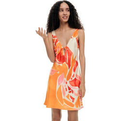 Desigual Mini Καλοκαιρινό Καθημερινό Φόρεμα Πορτοκαλί 26SWVW44-7002