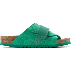 Birkenstock Kyoto Γυναικεία Σανδάλια Suede Ανατομικά Πράσινα 1022299
