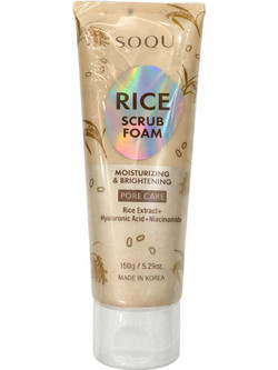 Soqu Niacinamide & Hyaluronic Acid Rice Scrub Foam 150gr