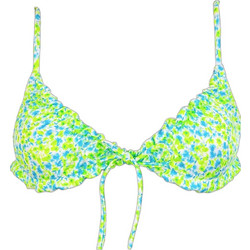 Rock Club Bloom Bloom Bikini Top Τριγωνάκι Floral Lime Μπλε BP-2475-334