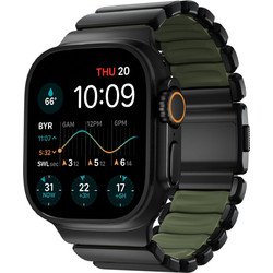 Nomad Stratos Titanium FKM Λουράκι Μεταλλικό Black / Forest (Apple Watch 42 / 44 / 45 / 46 / 49mm)