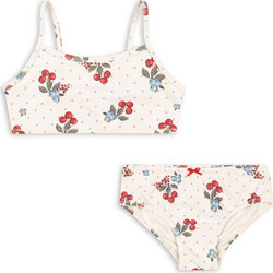 Konges Slojd Παιδικό Μαγιό Bikini Set για Κορίτσι Λευκό Κόκκινο KS104820