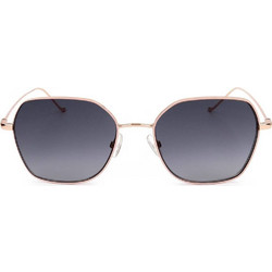 Safilo LINEA/T 11/S EYR Γυναικεία Γυαλιά Ηλίου Τετράγωνα Μεταλλικά Χρυσά με Μαύρο Φακό