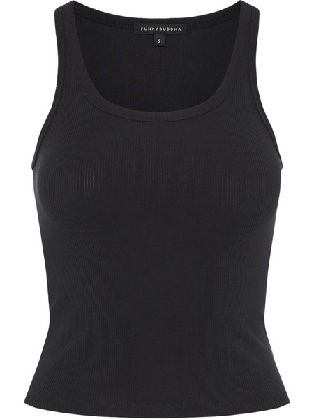 Funky Buddha Γυναικείο Καλοκαιρινό Top Ριπ Μαύρο FBL013-113-17