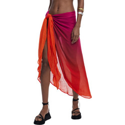 Desigual Παρεό Μακρύ Φούξια Κόκκινο 25SAWA16-7002