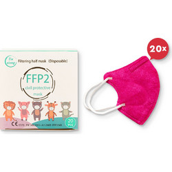 Tiexiong FFP2 Filtering Half Mask Παιδική Φούξια 20τμχ