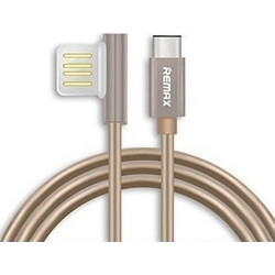 Remax RC-054a Angle 90° USB-A to USB-C 1m Gold