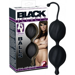 You2Toys Black Velvets Silicone Κολπικές Μπάλες Μαύρες