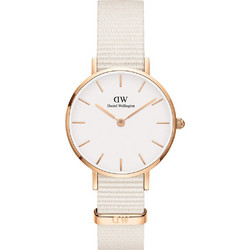 Daniel Wellington Γυναικείο Ρολόι με Λευκό Υφασμάτινο Λουράκι DW00100675