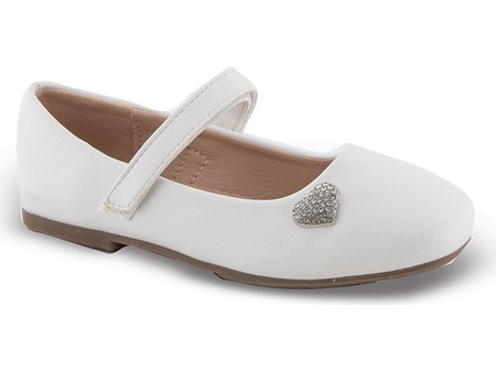 Zak Shoes Παιδικές Μπαλαρίνες Δερματίνη με Σκρατς Λευκές SD12320