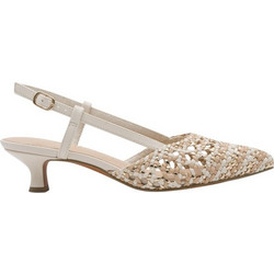 Marco Tozzi Γόβες Slingback Δερμάτινες με Λεπτό Χαμηλό Τακούνι Μπεζ 2-29502-44-402