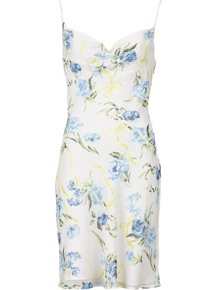Guess Linda Mini Καλοκαιρινό Βραδινό Φόρεμα Floral Εκρού W6GK27W1816-PMI9