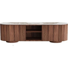 Kare Design Έπιπλο Τηλεόρασης Μοριοσανίδα Καρυδί Μ160xΠ45xΥ45cm Ruben 71580