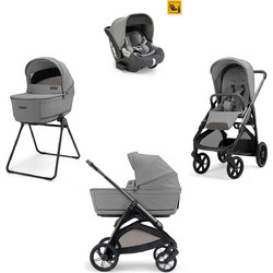 Inglesina Aptica Quattro 2026 Καρότσι Μωρού 3 σε 1 Crystal Grey Litio Black KA61T0CLG