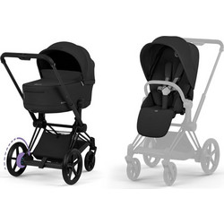 Cybex Platinum e-Priam Καρότσι Μωρού 2 σε 1 Sepia Black Matt Black
