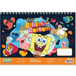 SpongeBob SquarePants Μπλοκ Ζωγραφικής 23x33cm 40 Φύλλων με Αυτοκόλλητα Διάφορα Σχέδια 587407