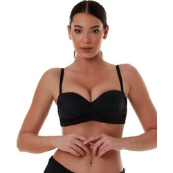 Bluepoint Bikini Top Strapless Μαύρο 26066093C-02
