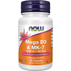 Now Foods Mega D3 & MK-7 60 Κάψουλες