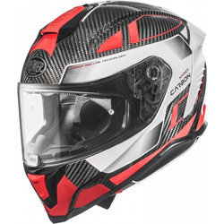 Premier Hyper TK92 Carbon White Red Κράνος Μηχανής Full Face 1250gr