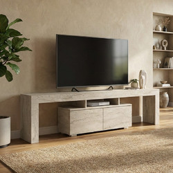Megapap Έπιπλο Τηλεόρασης Μοριοσανίδα Μπεζ Μ180xΠ31.3xΥ50.2cm Woodra GP042-0396,1
