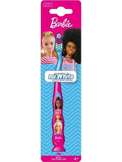 Mr.White Barbie Soft Παιδική Oδοντόβουρτσα Φούξια Γαλάζια