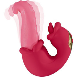 Teazers Double Tongue Vibrator 13.8cm Pink