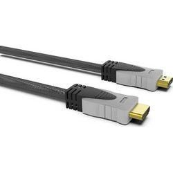 Inca Καλώδιο HDMI 2.0 Braided HDMI Male to HDMI Male 3m Black Grey IHD-03T