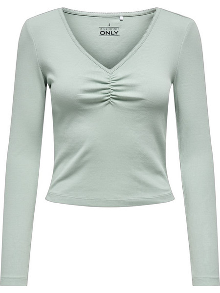 Only Betty Γυναικείο Χειμερινό Crop Top Βαμβακερό Πράσινο Mint 15365756